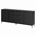 Buffet contemporain avec portes et tiroirs en chêne noir
