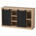 Armoire de rangement haute en bois clair