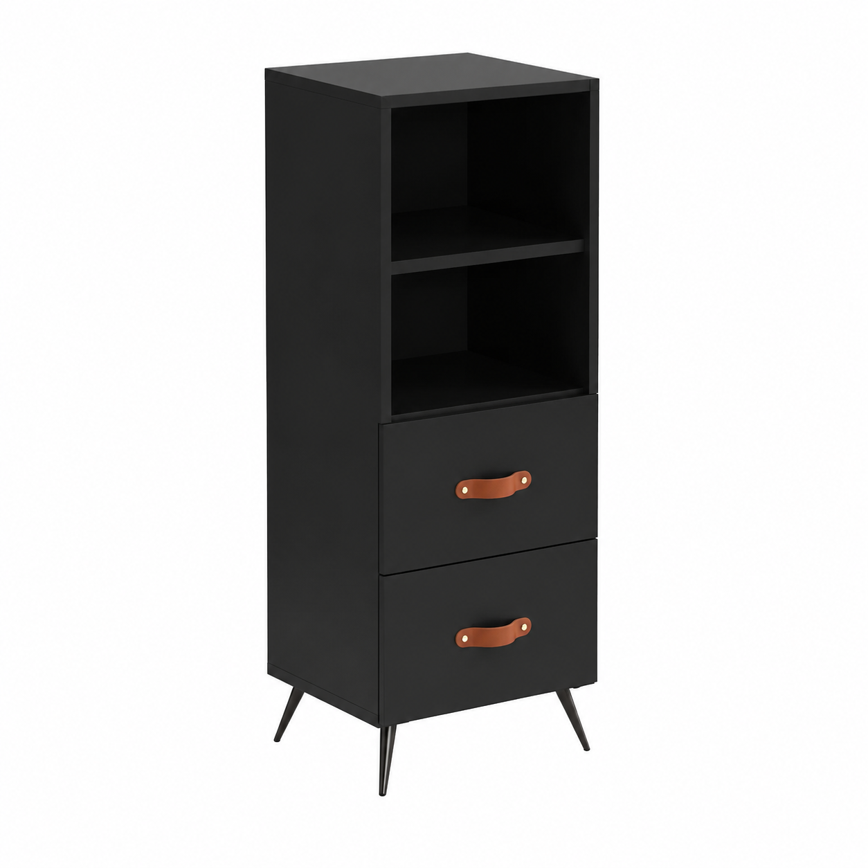 Buffet Noir en Bois d'Ingénierie 34,5x34x90 cm