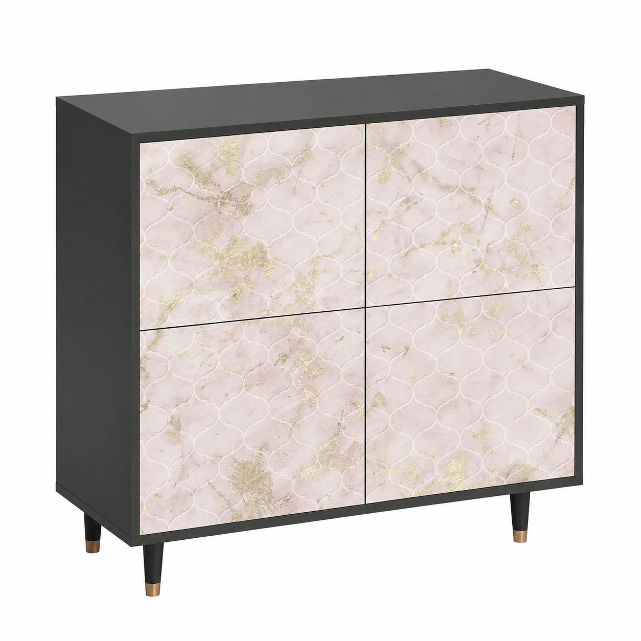 Buffet de rangement en bois 94x96x48 cm avec portes