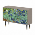 Buffet en bois moderne avec portes et étagères 115x85x48 cm