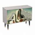 Buffet en bois contemporain 115x85x48 cm