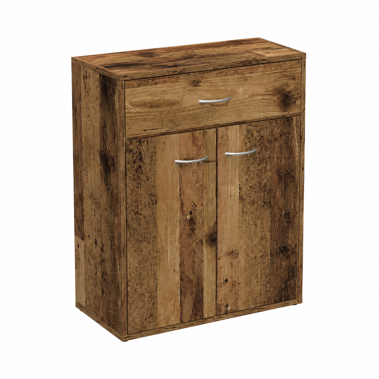 Buffet en bois recyclé 60x30x75 cm avec étagères