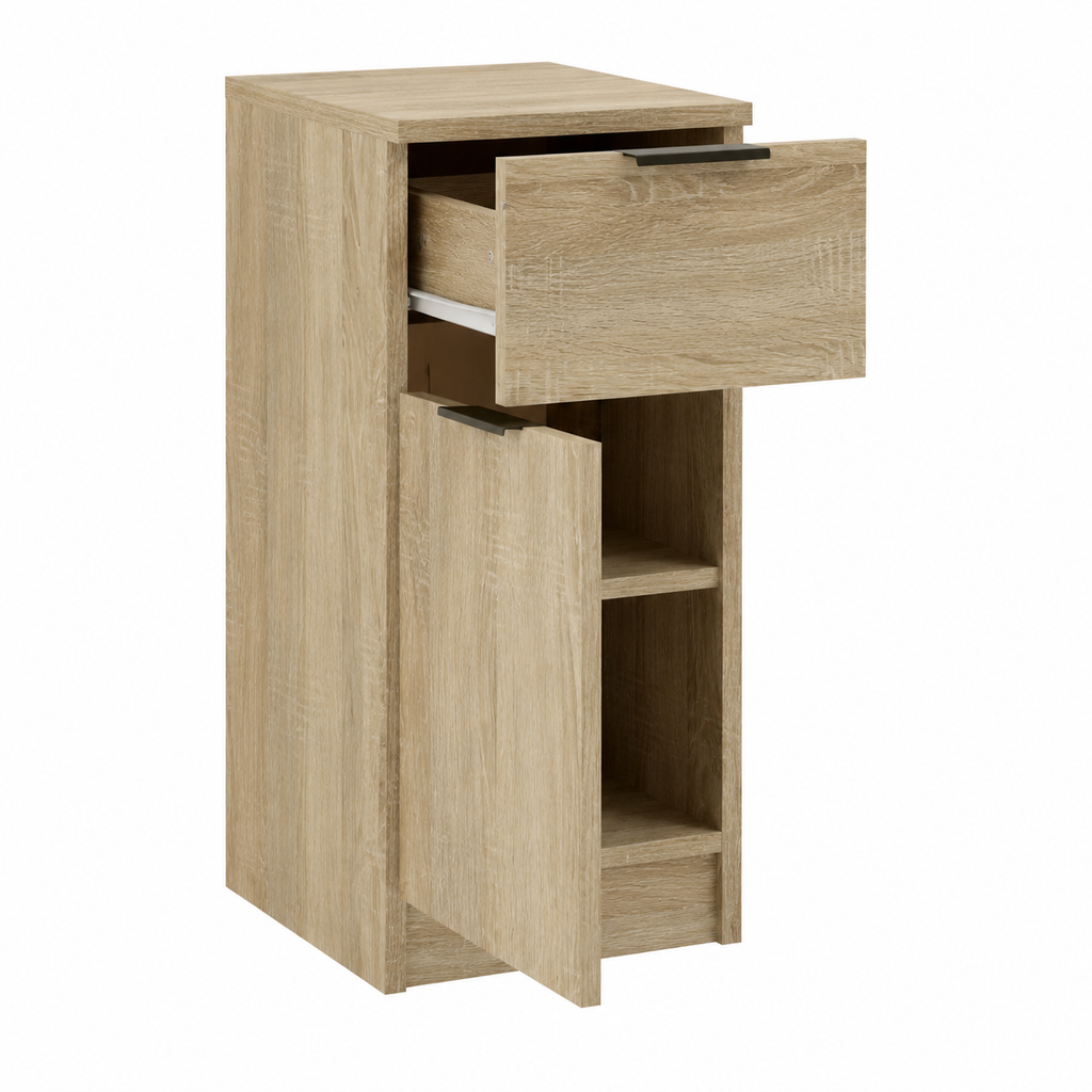 Buffet en Bois d'Ingénierie 30x30x70 cm avec Finition Chêne Sonoma