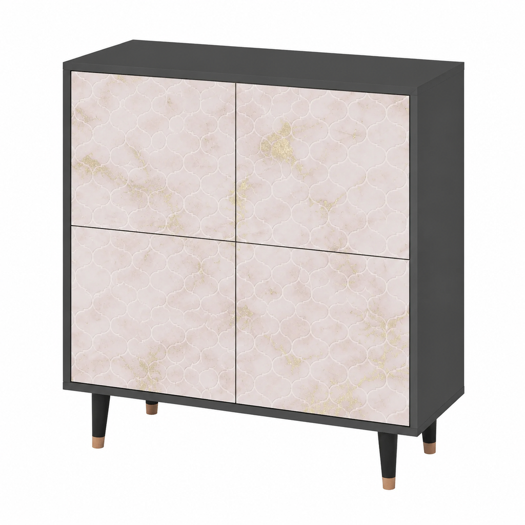 Buffet de rangement en bois 94x96x48 cm avec portes