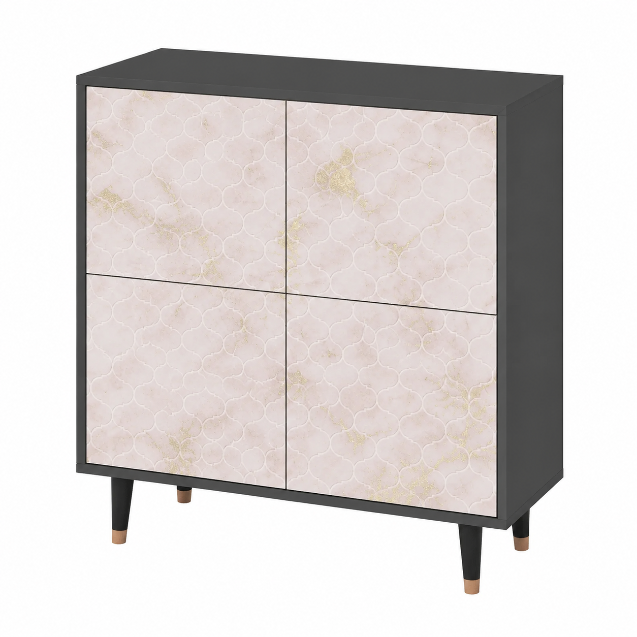 Buffet de rangement en bois 94x96x48 cm avec portes