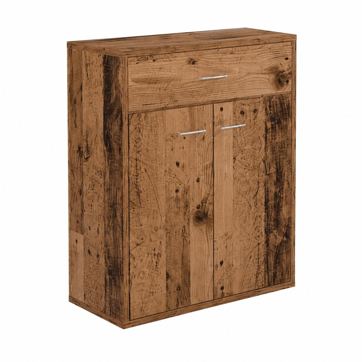 Buffet en bois recyclé 60x30x75 cm avec étagères