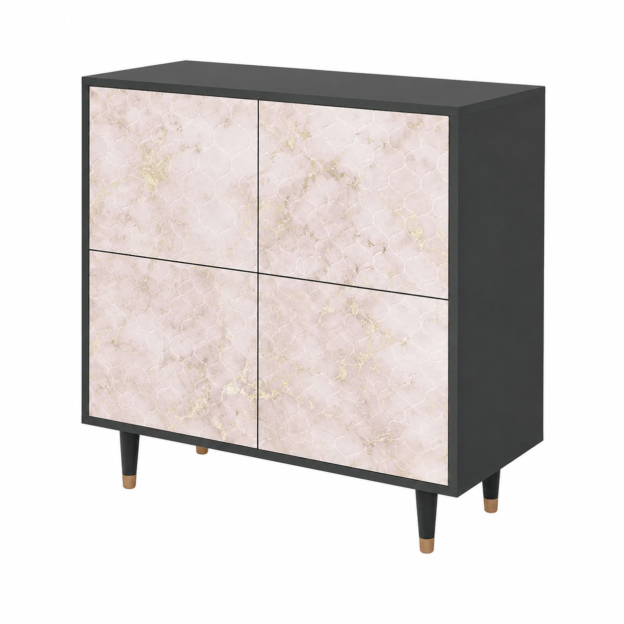 Buffet de rangement en bois 94x96x48 cm avec portes