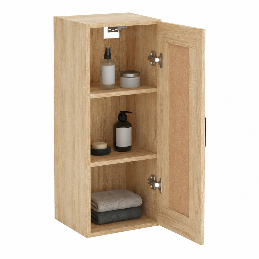Armoire murale en bois d'ingénierie, chêne sonoma, 90x35 cm