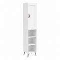 Armoire en Bois Blanc avec Étagères 34.5 x 34 x 180 cm
