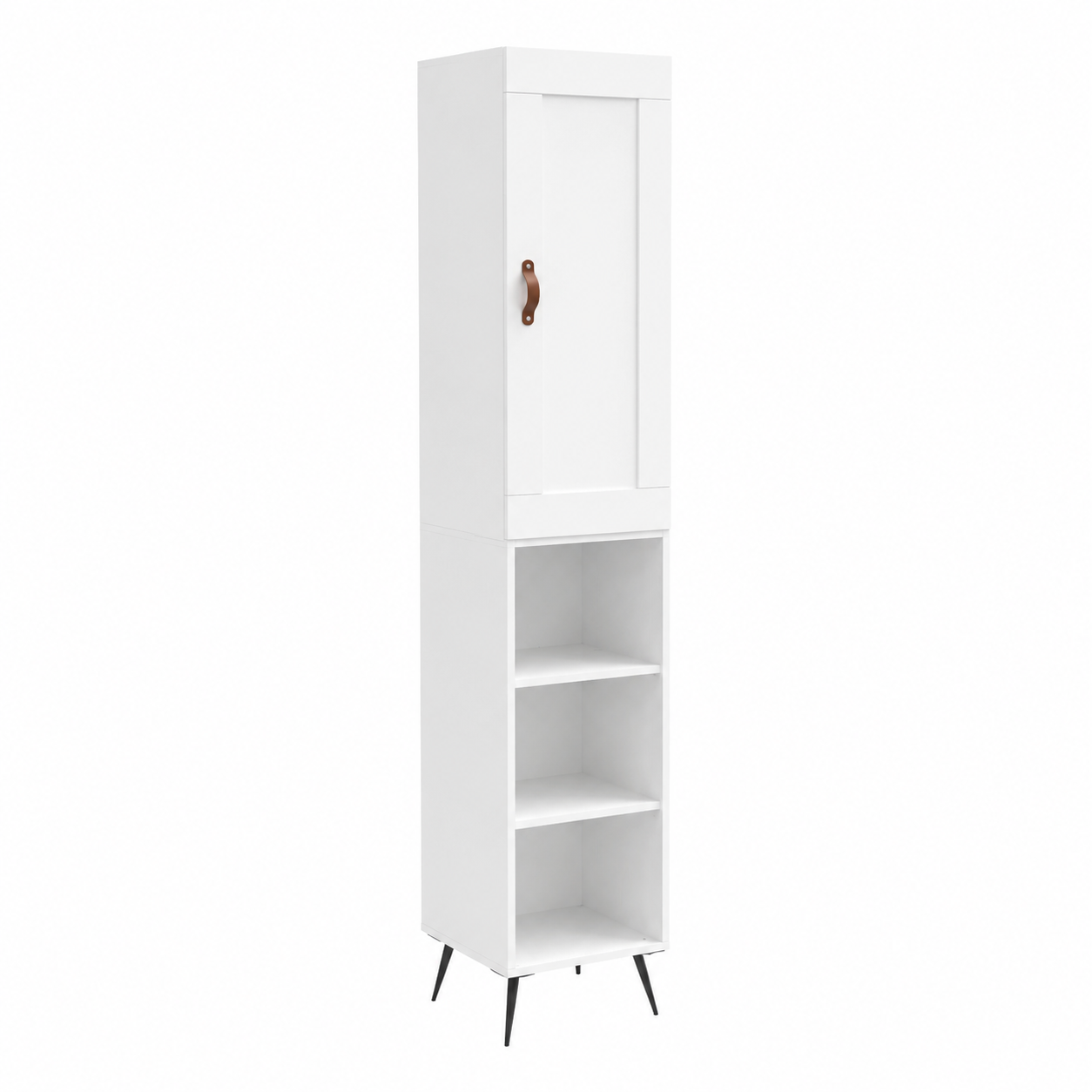 Armoire en Bois Blanc avec Étagères 34.5 x 34 x 180 cm