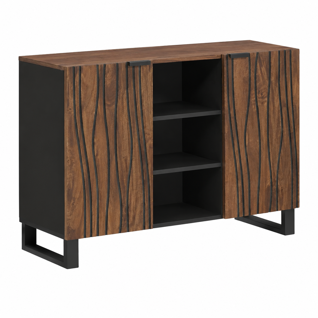 Meuble de Rangement en Bois de Manguier 90x33,5x75 cm