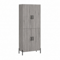 Armoire haute en bois gris Sonoma 69,5x34x180 cm