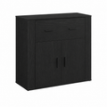Buffet en Bois d'Ingénierie Noir 80x33x70 cm