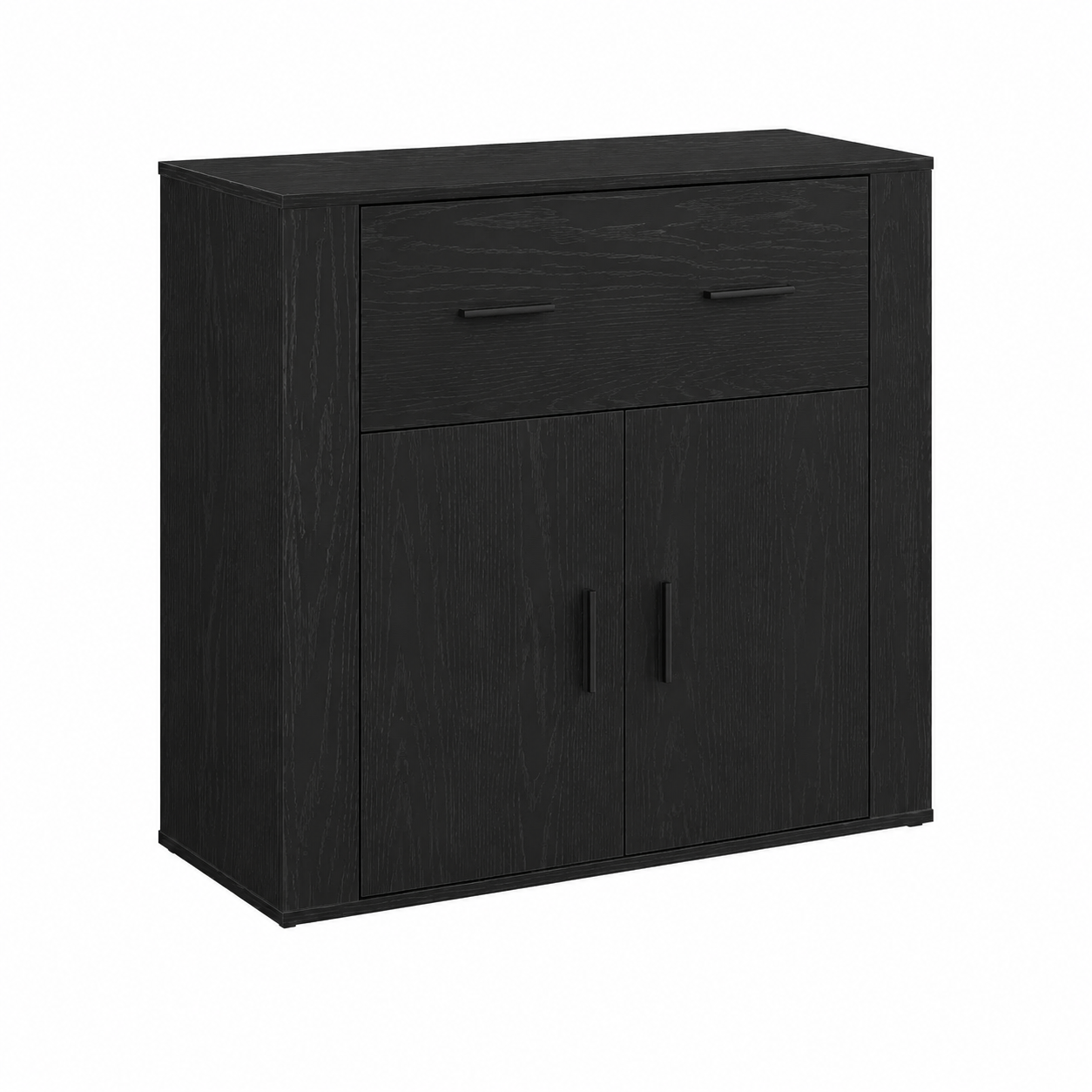 Buffet en Bois d'Ingénierie Noir 80x33x70 cm
