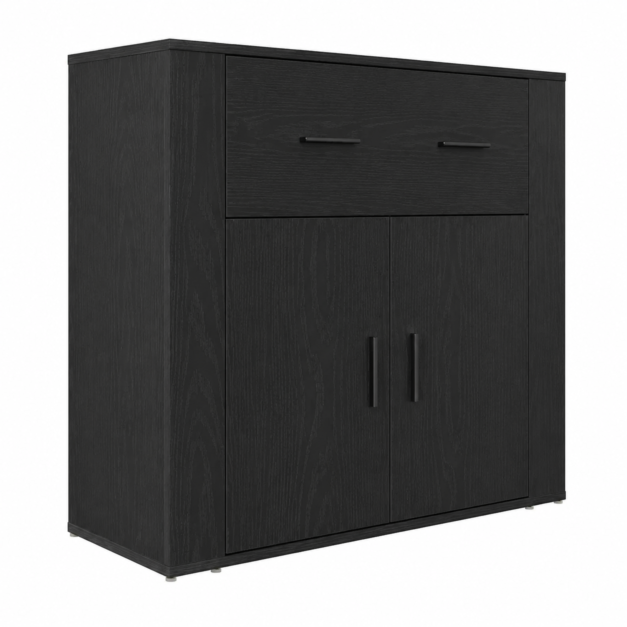 Buffet en Bois d'Ingénierie Noir 80x33x70 cm