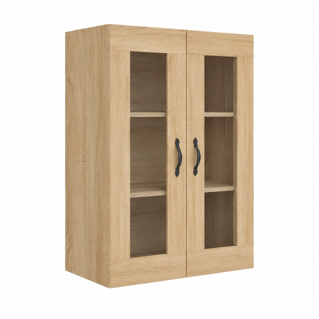 Meuble de rangement mural en bois clair