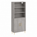 Armoire haute en bois gris 69,5x34x180 cm