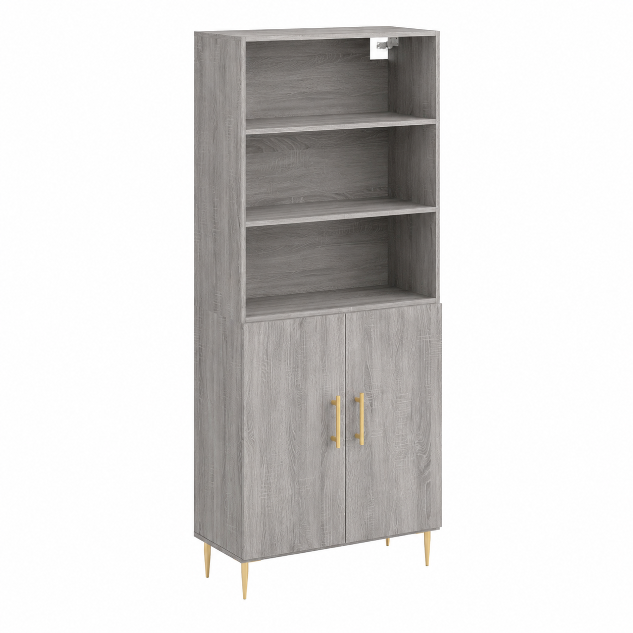 Armoire haute en bois gris 69,5x34x180 cm
