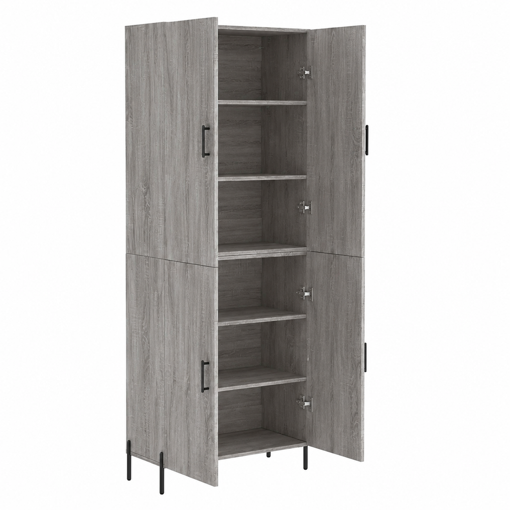 Armoire haute en bois gris Sonoma 69,5x34x180 cm