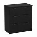 Buffet en bois avec tiroir noir 60 x 30 x 70 cm
