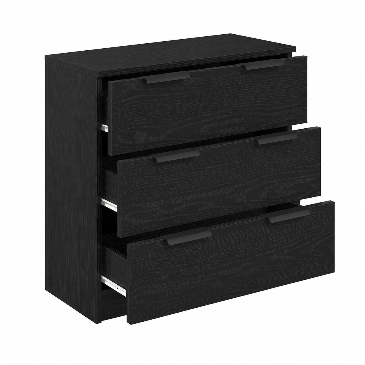 Buffet en bois avec tiroir noir 60 x 30 x 70 cm