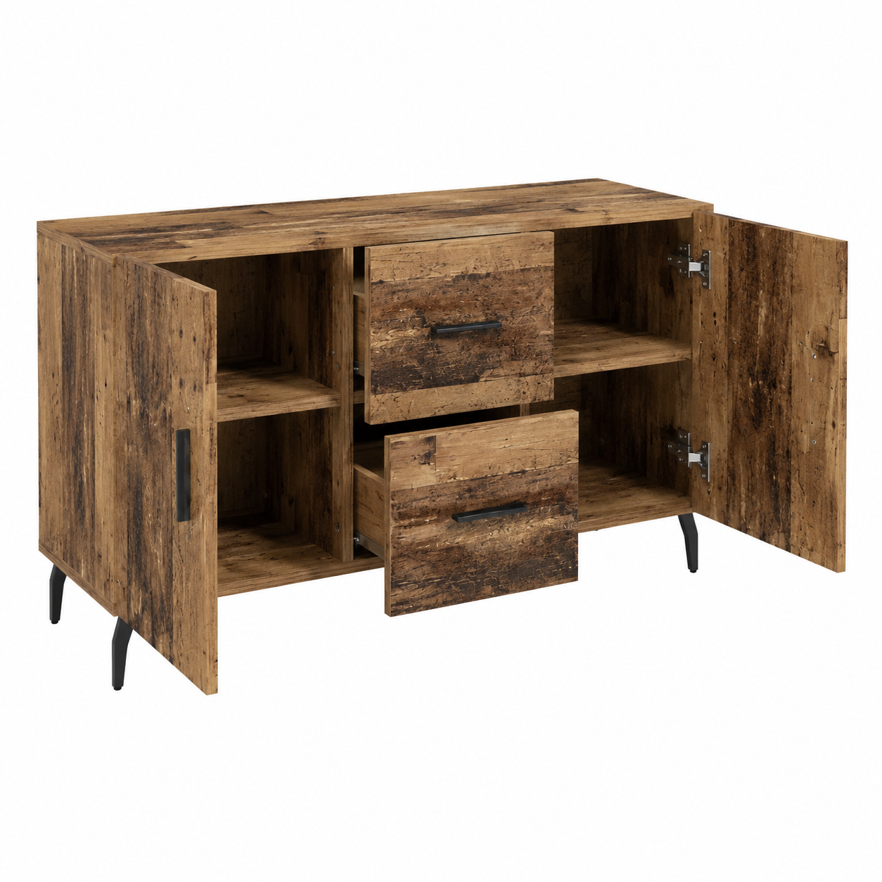 Buffet en bois recyclé 100x36x60 cm